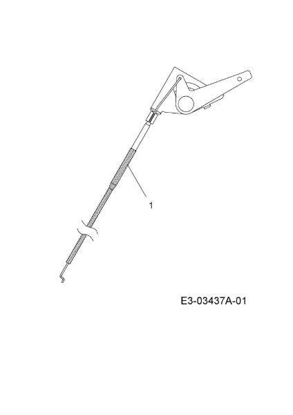 Throttle cable KROSSER 92/15 H Garden tractor