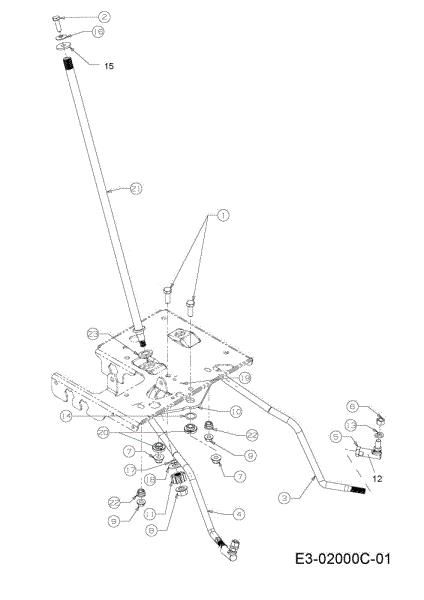 Steering assembly KROSSER PLUS 105/17,5 H Garden tractor