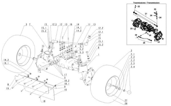 Front axle APACHE 92 4x4 Cat.2009 Garden tractor