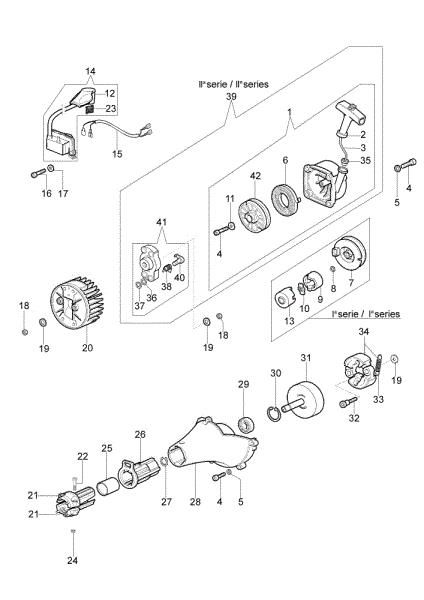 Starter assy and clutch SPARTA 44 S Brushcutter