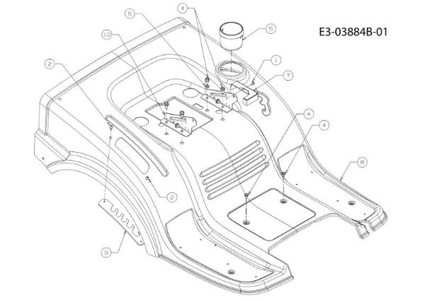 Carcasa posterior KROSSER 92/15,5 T Cat.2010 Tractor