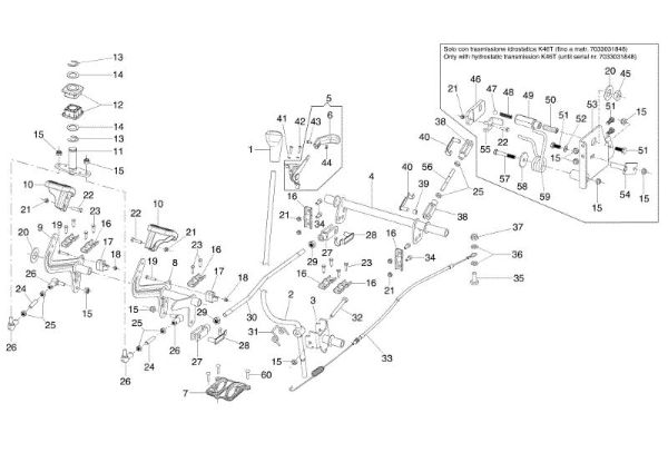Palanca freno MISTRAL 72/13 H (4in1) e EURO 5 Tractor