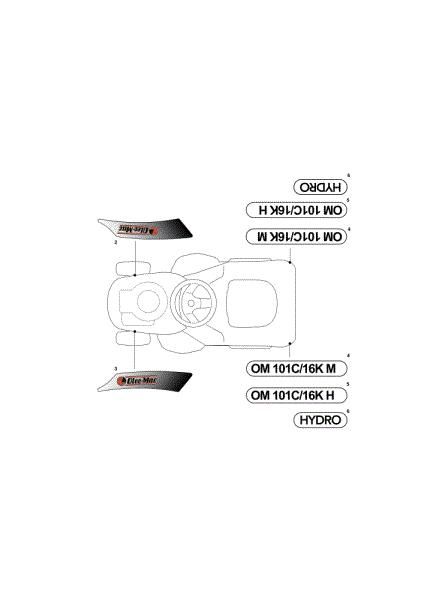 Etiquetas (2/2) OM 101C/16K M Cat.2012 Tractor