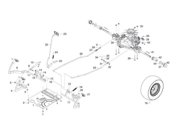 Palanca freno y cambio OM 105/16 K H Tractor