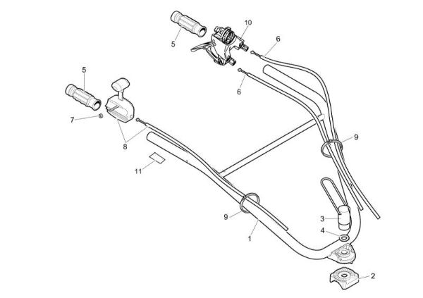 Manillar ajustable y caja de mando MH 190 RXS Motoazada