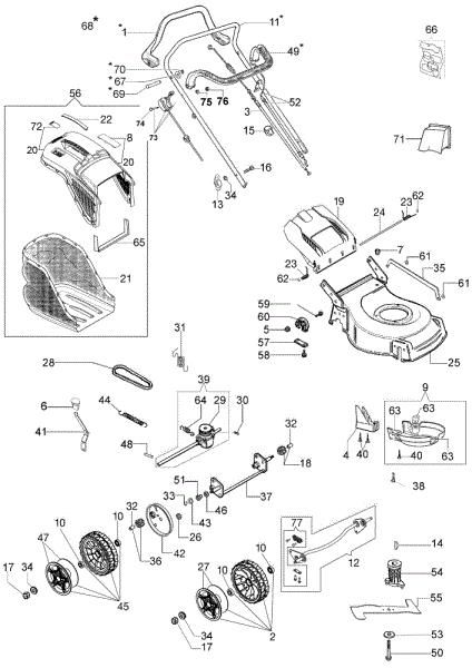 Despiece completo G 44 TK COMFORT PLUS (K500) Cortacésped