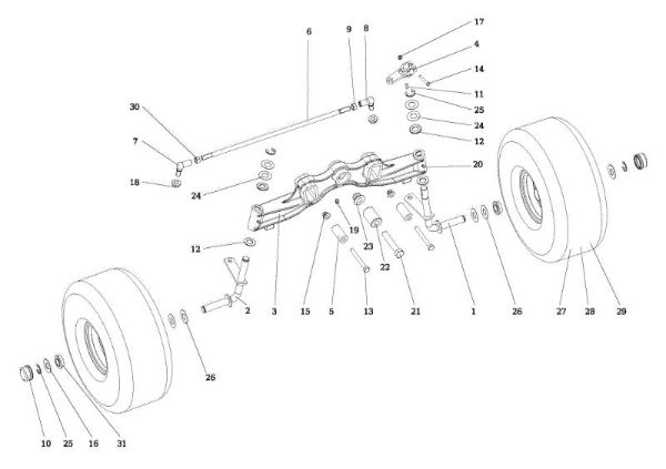 Eje anterior OM 106/18 H Cat. 2016 Tractor