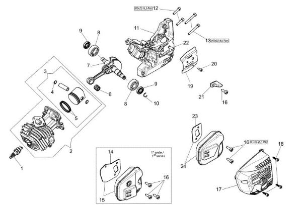 Motor GST 360 Motosierra