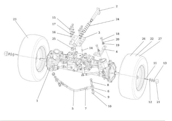 Eje anterior CHEYENNE (KAWASAKI) Cat. 2017 Tractor