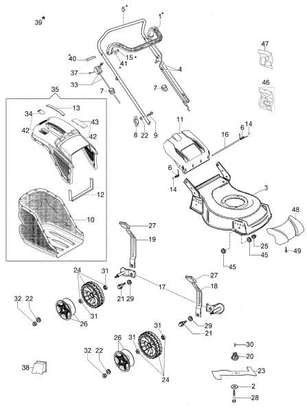 Despiece completo G 48 PK COMFORT PLUS (K600) (2018) Cortacesped