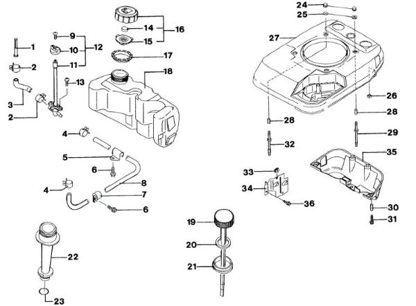 Motor y tanque LUX 53 KVF Cortacésped