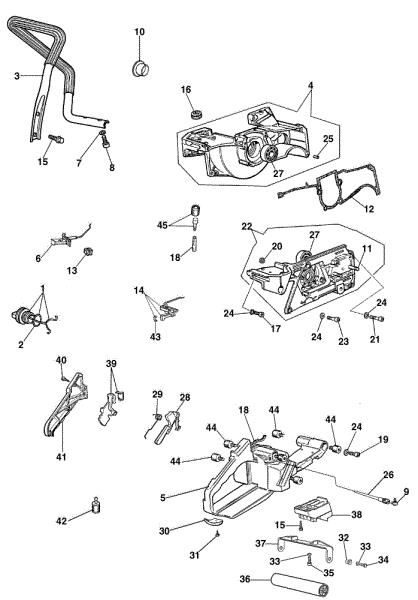 Carter motor y deposito mezcla 980 TTA Cortadora