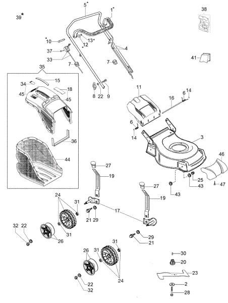 Despiece completo G 48 PBQ COMFORT PLUS EURO 5 Cortacesped