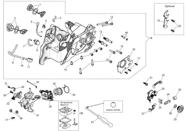 Carter motor GSH 400 (Euro 2) Motosierra