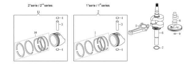 Ciguenal y piston G 44 PK COMFORT (K450) Cortacesped