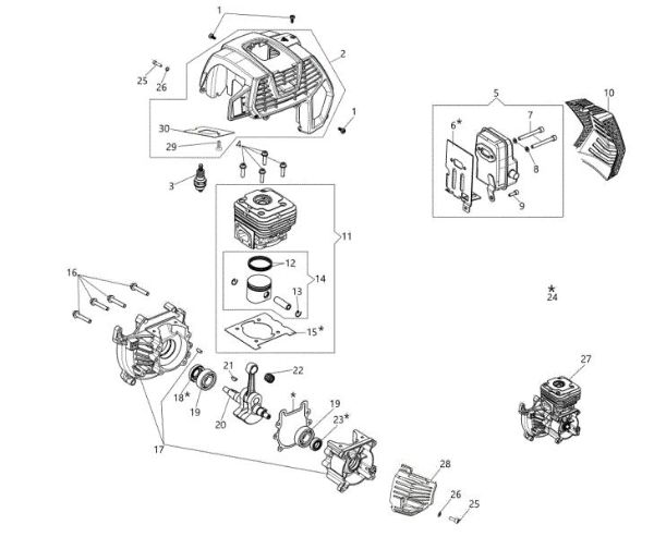 Motor BCH 500 BP Desbrozadora