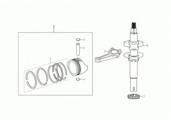 Ciguenal y piston G 53 TKE ALL ROAD PLUS 4 (K655LI) EURO 5 50Y Cortacesped