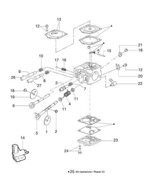 Carburador MTL 85 R Mototaladro