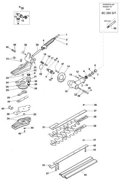 Despiece completo EH 48 Accesorio corta setos