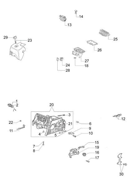Base motor y filtre aire GS 940 Motosierra