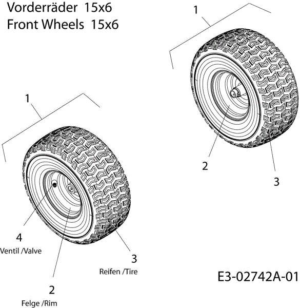 Ruedas anteriores POLO 108/17 H Tractor