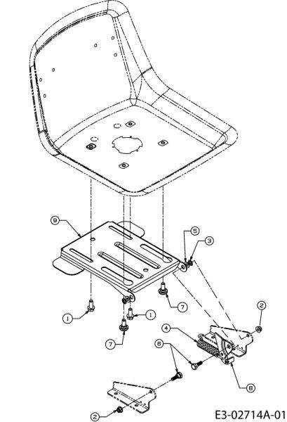 Asiento (1/2) POLO 108/15,5 H Cat.2006 Tractor