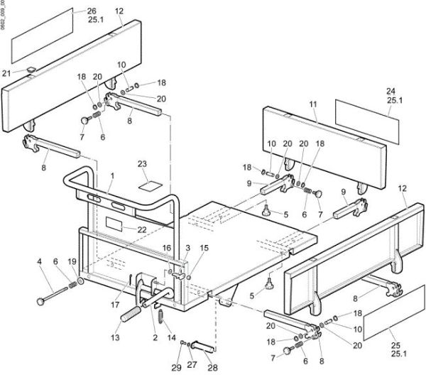 Plataforma (basculante) CR 550 (Export) Minitransportador