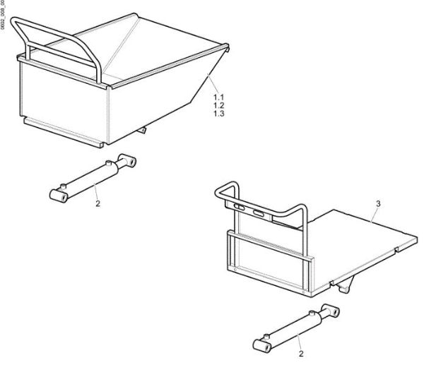 Caja dámper CR 550 HD (Export) Minitransportador