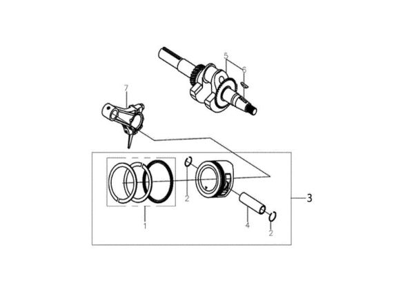 Ciguenal y piston 095 S (K800 HT - EURO5)