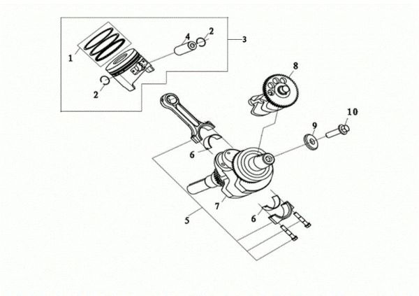 Pistón MOTORE K7000 HDR (EURO5) Motor