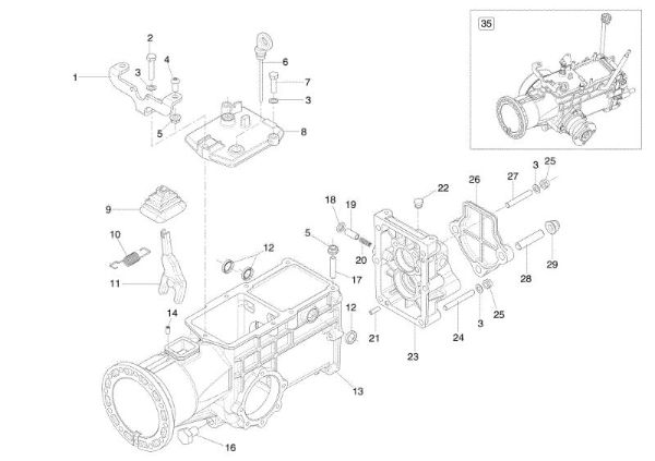 Caja de engranajes del cambio FC 130 S (2020) Segadora