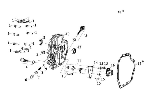 Tapa basamento MOTORE K7000 HD - conico e cilindrico / conical and cylindrical Motor